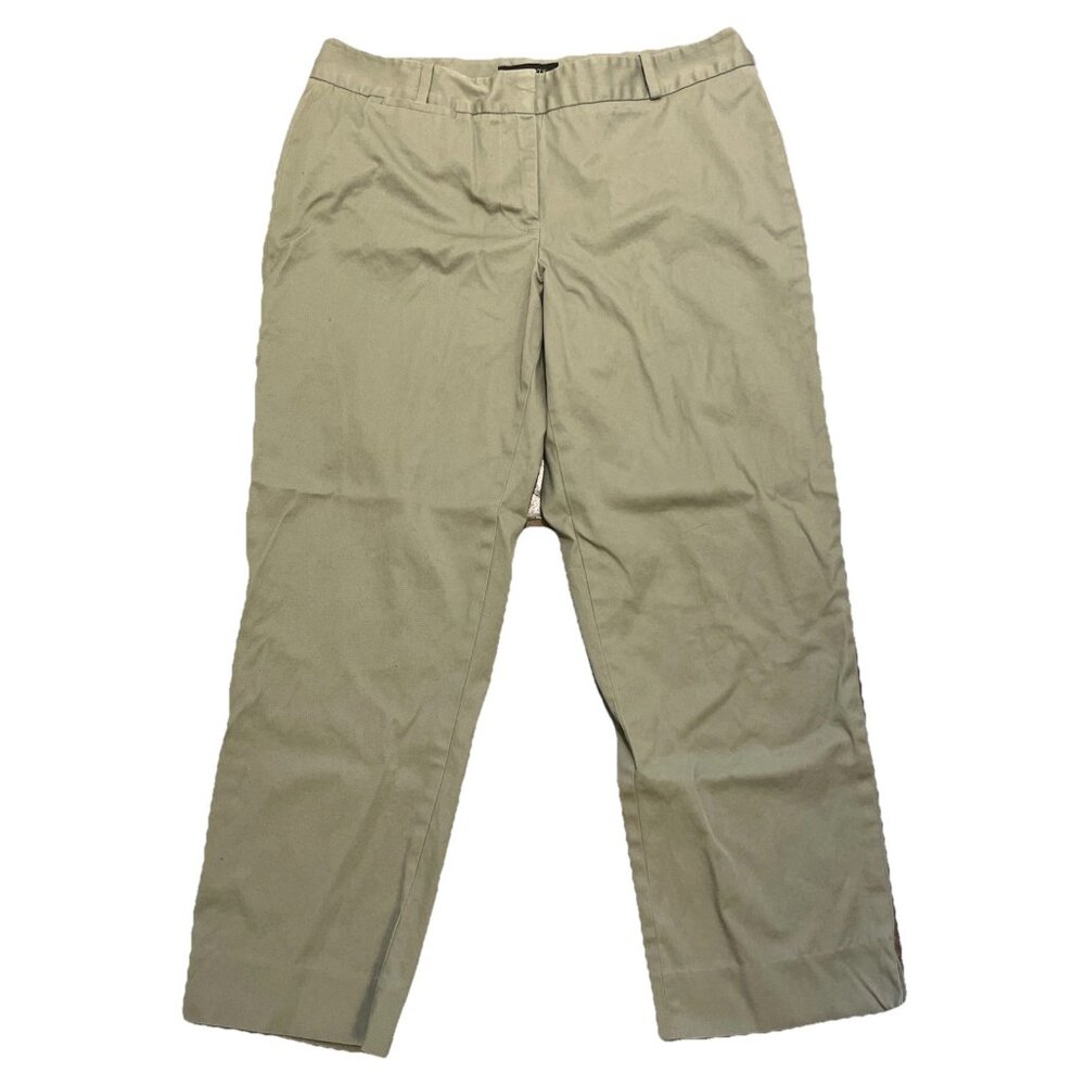 Talbots Signature Pants Women’s‎ Size 8 Olive Mid Rise Crop Classic Preppy Chic